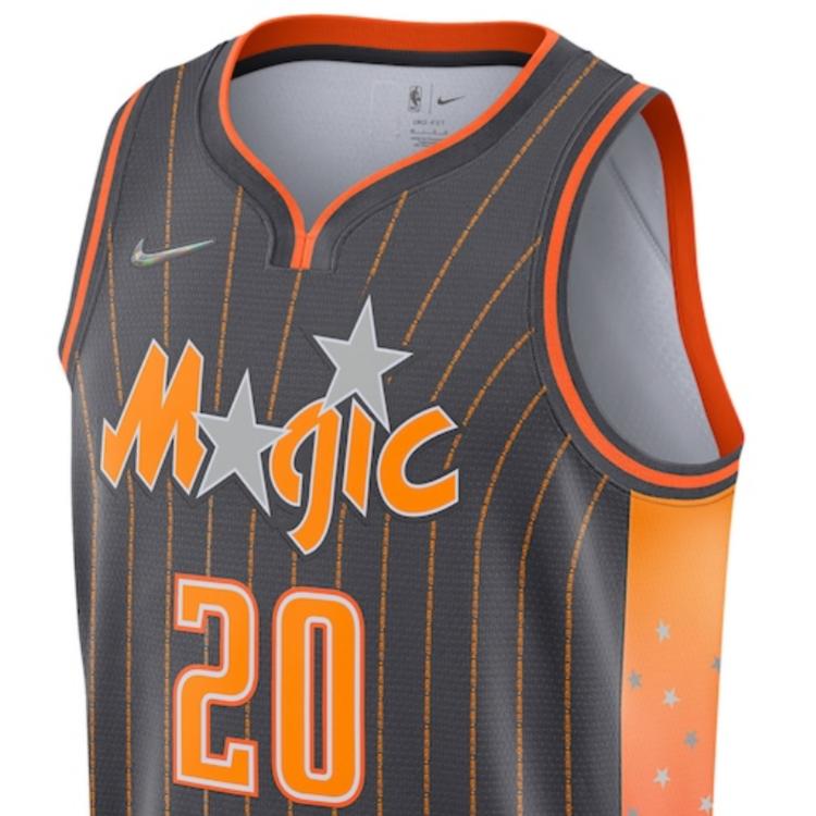 Nike NBA Retro Basketball Jersey, 2021-22 Season, Orlando Magic, Fultz #20 Men Top Brown DB4040-064