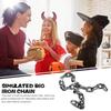 1M Halloween Simulation Chain Party Layout Decor Plastic Barrier Chain Halloween Performance Stage Props Costume Accessory