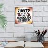 2D Flat - 1pc, Vintage Metal Sign, Outdoor Plaque & Wall Decoration, Chocolate Is Better Sign, German Humorous Kitchen Decor, Chocolate Bar Design