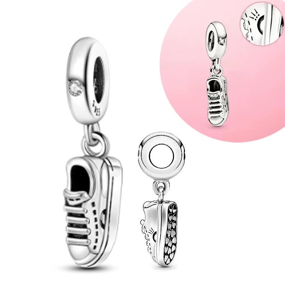 copper Beaded Lifestyle Running Sneaker Charm Bead Charms for Women Diy Authentic Bracelets Simple Fine Jewellery Making Gift