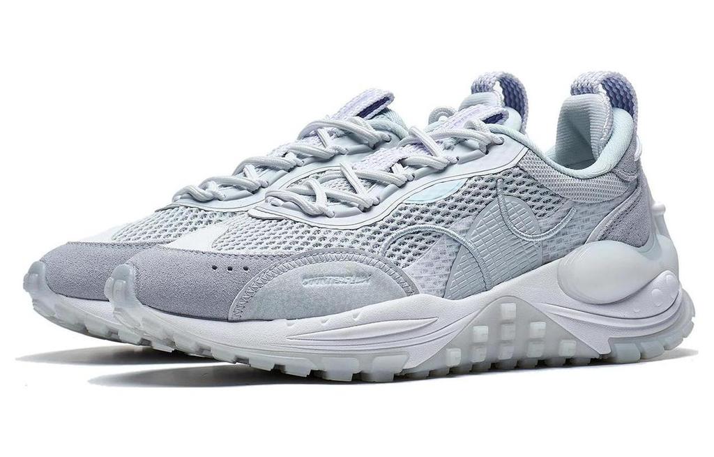Li Ning CF Star Track Slip Resistant Abrasion Resistant Low top Sports Casual Shoes Women's Dawn Gray AGLT074-2