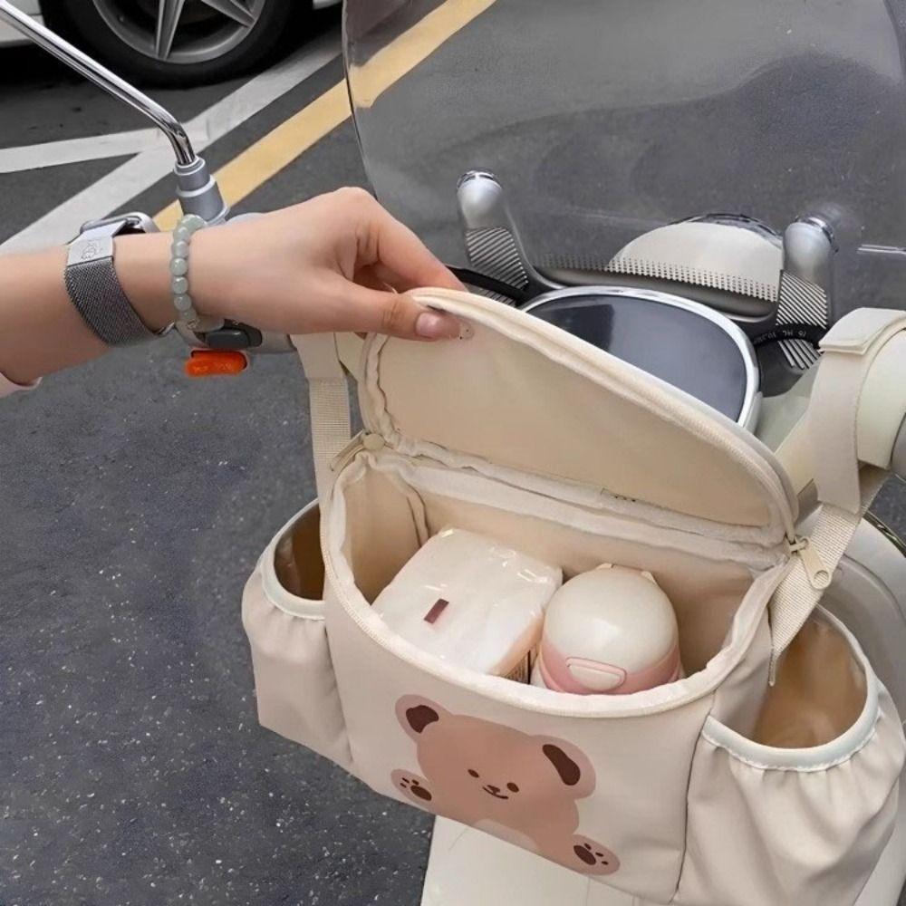 Cartoon Handlebar Storage Bag Front Mounted Storage Bag For Motorcycles Electric Vehicles Bicycles