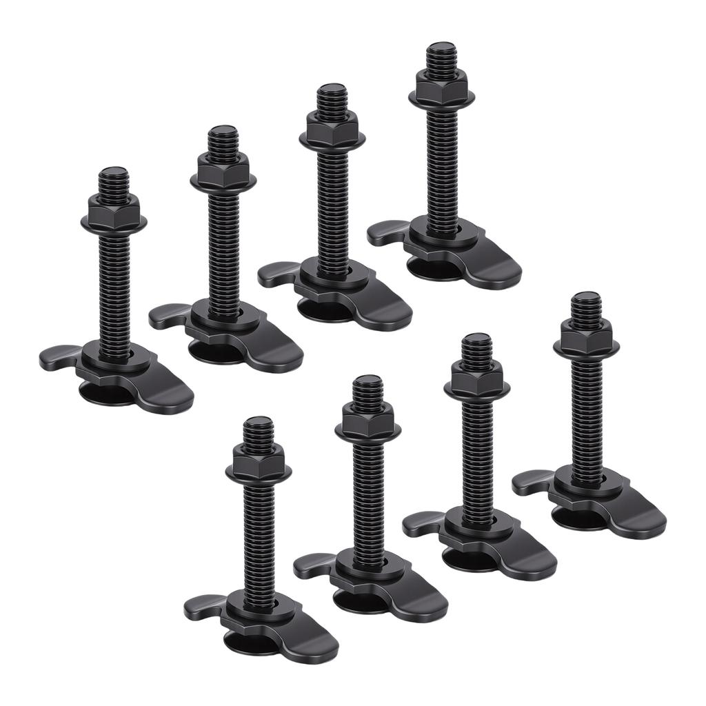 8pcs M8x60 L Track Double Lug Thrded Stud Nut Fitting 6000lbs Load Capacity for Truck Bed Trailer Pickup RV ATV