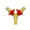 Three-Way Brass Gas Valve with Pagoda Pointed Nozzle for Liquefied Gas Stoves