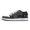 Jordan Air Jordan 1 Gongjian Crossing, Heart Box Low top Vintage Basketball Shoes Unisex Black Blue DC0774-101(Team773--)