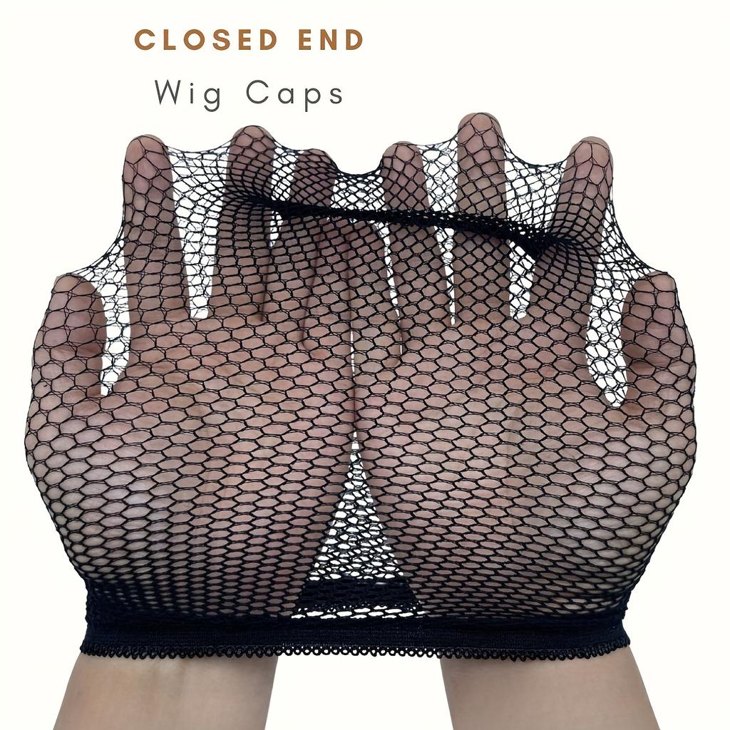4Pcs Elastic Mesh Wig Caps for Adults, Unisex High-Strength Durable Closed Wig Net