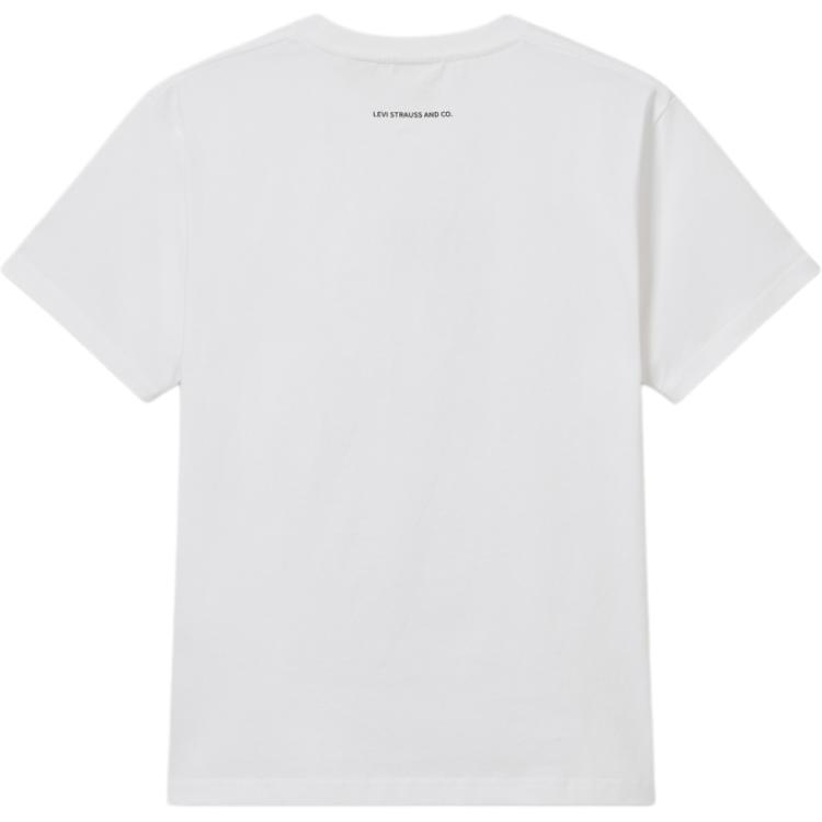 Levi's T-Shirts Men's White Crew Neck Moderate Straight Fit 002X5-0001
