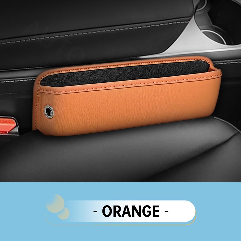1Pcs For Skoda Octavia A5 A7 Superb 3U 3T 3V Kodiaq Fabia Kamiq Scala Car Seat Gap Organizer Storage Box Leather Accessories