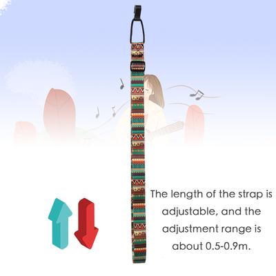 Bunte Ukulele-Gurte Thermotransferband Ethnischer Stil Praktischer Kleiner Gitarrengurt Musikinstrumentenzubehör