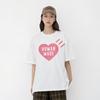 HUMAN MADE T-Shirts Unisex Pink Heart Crew Neck Moderate Straight Fit HM25TE0520