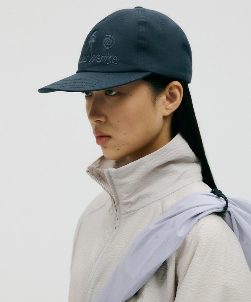 KALEG Linen Blend Graphic Cap (Grayish Navy)