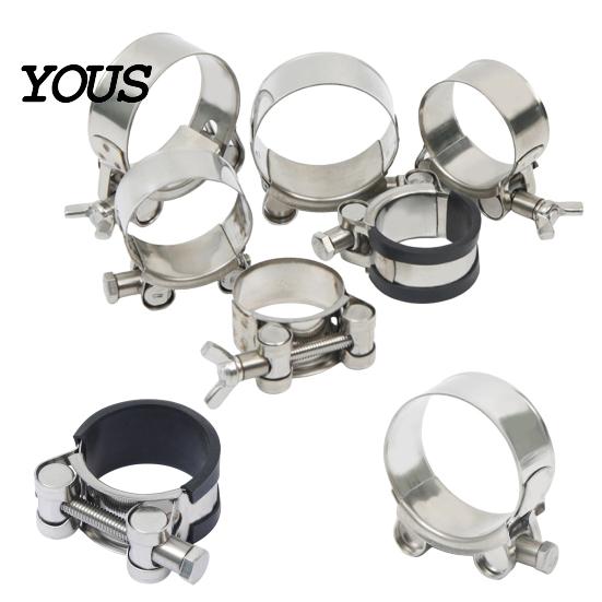 Heavy Duty Hose Clamp Stainless Steel Clamp, Adjustable Clip, Leakproof Plumbing Metal for Automotive, Plumbing, Garden Connection