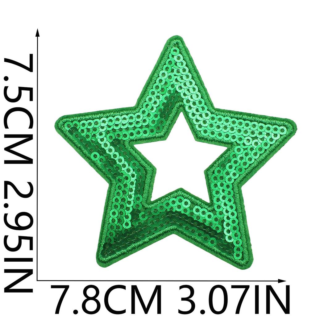 Spieltag Cartoon Stickerei Stoffaufkleber Pentagramm Sternmuster Bügelaufkleber Kleidung Hut Gepäck DIY Lochreparatur