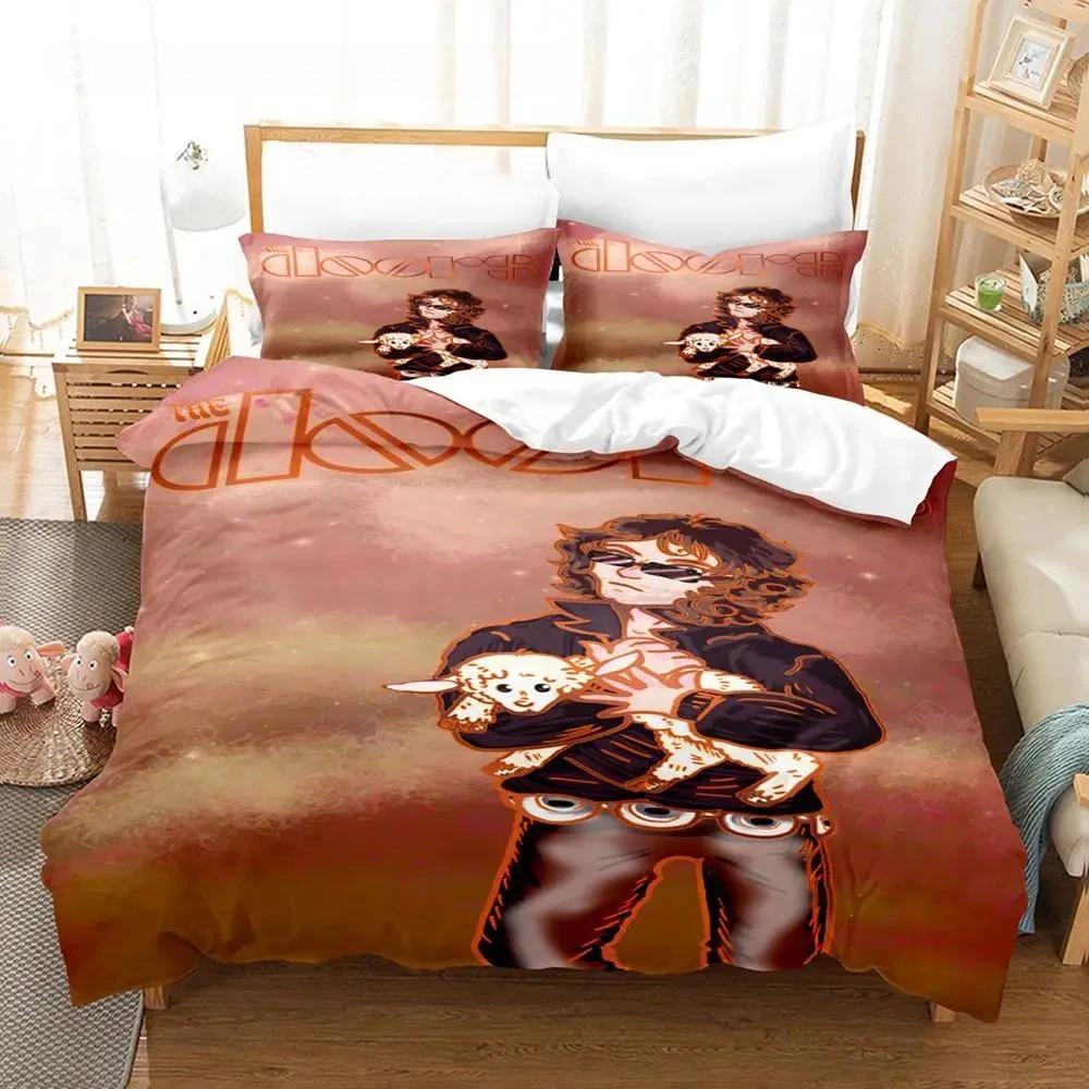 3D The Doors Jim Morrison Sengetøy Sett Enkelt Twin Full Queen King Size Sengetøy Sett Aldult Gutter Soverom Dynetrekk Sett