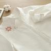 2025 Autumn/Winter Women's Sweet Embroidery Pomegranate Flower Long Sleeve Plus Velvet Full Cotton Warm Shirt