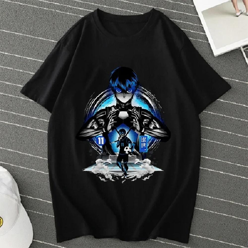 BLUE LOCK Yoichi Isagi Manga Shirt Retro Hip Hop Unisex T-Shirt Streetwear Graphic T Shirts BLUE LOCK Oversized T-shirts Tops3
