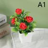 Simulated Potted Plant Vibrant Artificial Rose Bonsai Fake Plant Home Decor Realistic Simulated Flowers For Room Ornament
