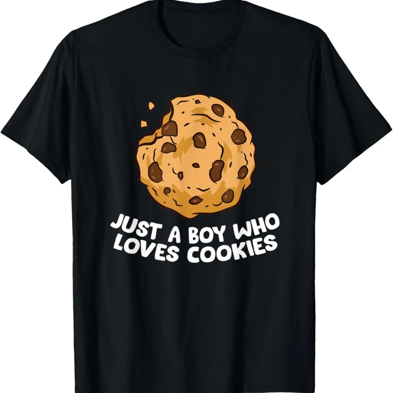 Just a Boy Who Loves Cookies Christmas Cookies T-Shirt S