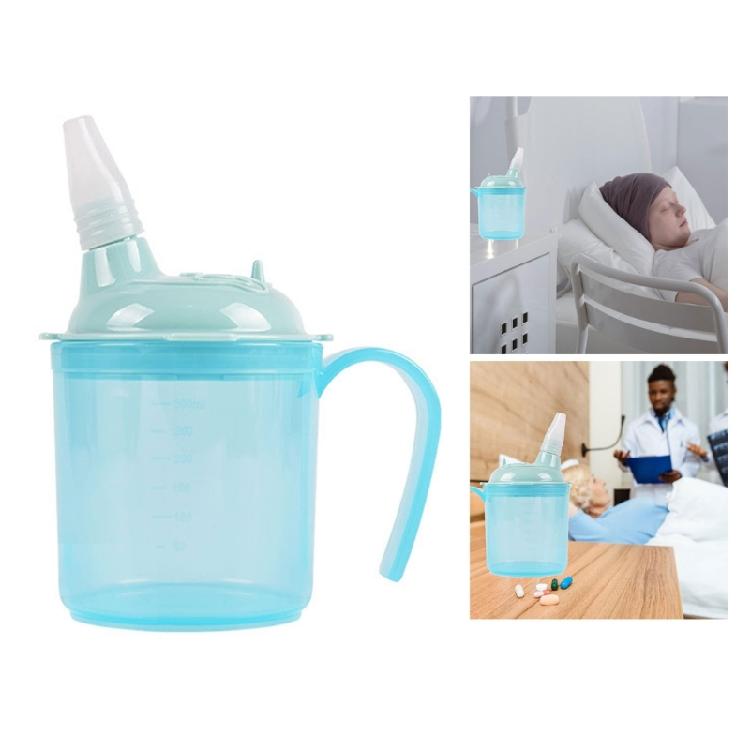 Kubek ze słomką klasy szpitalnej 300 ml dla pacjentów leżących Szczelna konstrukcja Bezpieczny dla żywności PP Łatwy do dezynfekcji