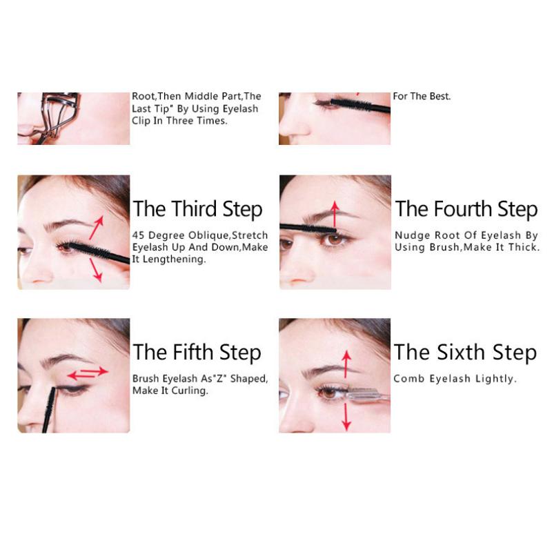 QiBest Makeup Silver Tube Big Eyes Mascara Long, Curly, Waterproof and Non-Smudge