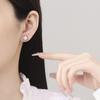 Rose Stud Earrings Women'S Light Luxury High-End Freshwater Earrings Natural Temperament Versatile Earrings