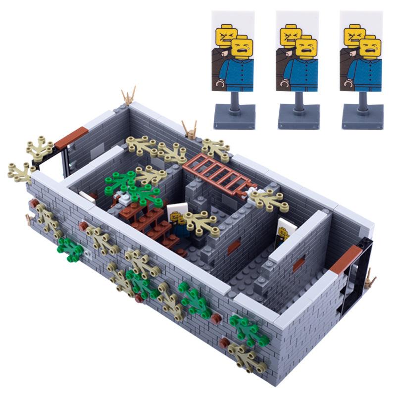 Toys Model Military Accessories Model WW2 Building Blocks Battlefield Blockhouse Sentry Tower Command Post Bunker Gift