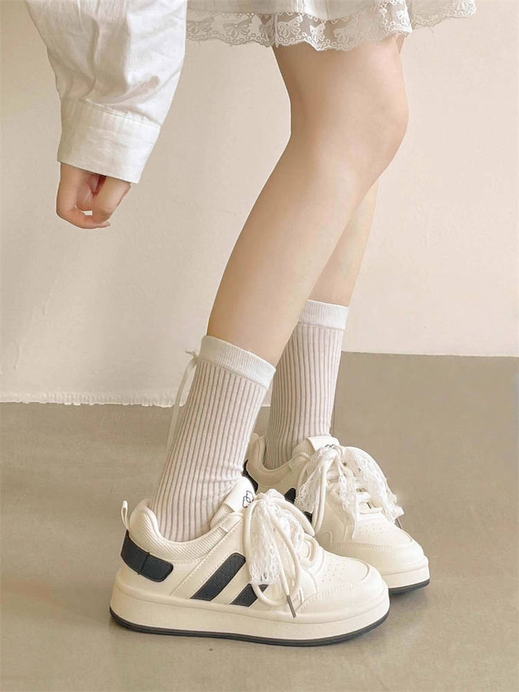 Platform white shoes women's 2025 autumn new casual board shoes niche shoes women's shoes versatile student bread shoes