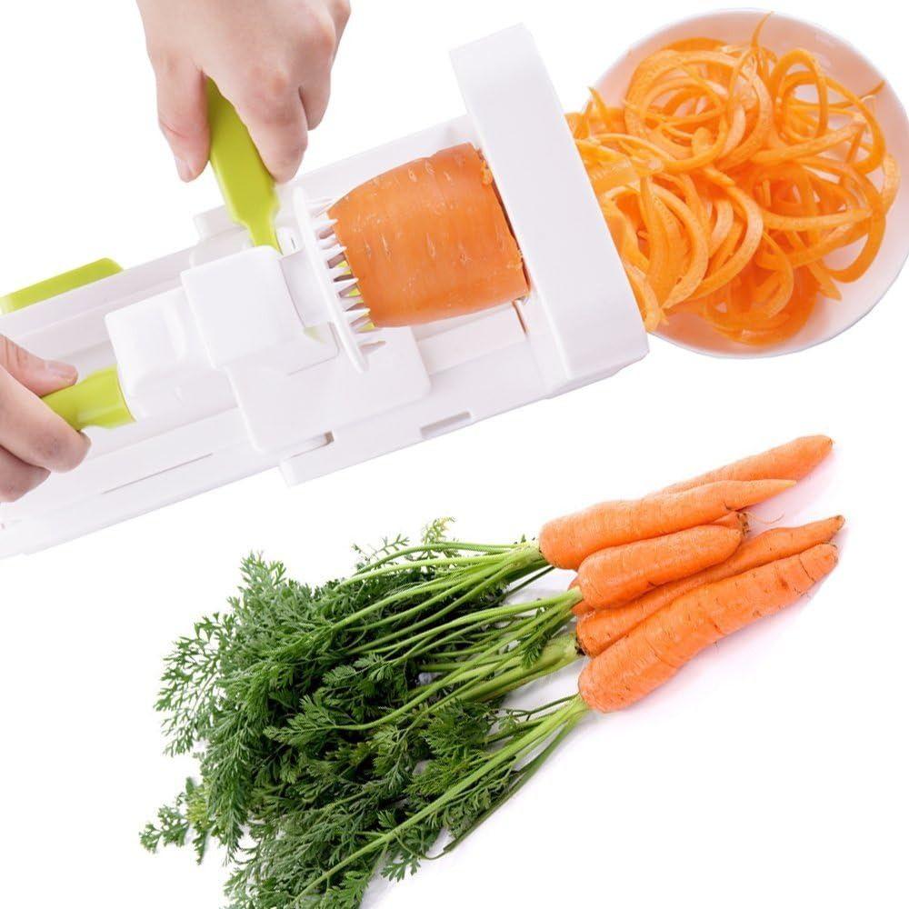 Multifunctional Hand Crank Grater 4 Blades Zucchini Noodle Maker Vegetable Spiralizer  Potato