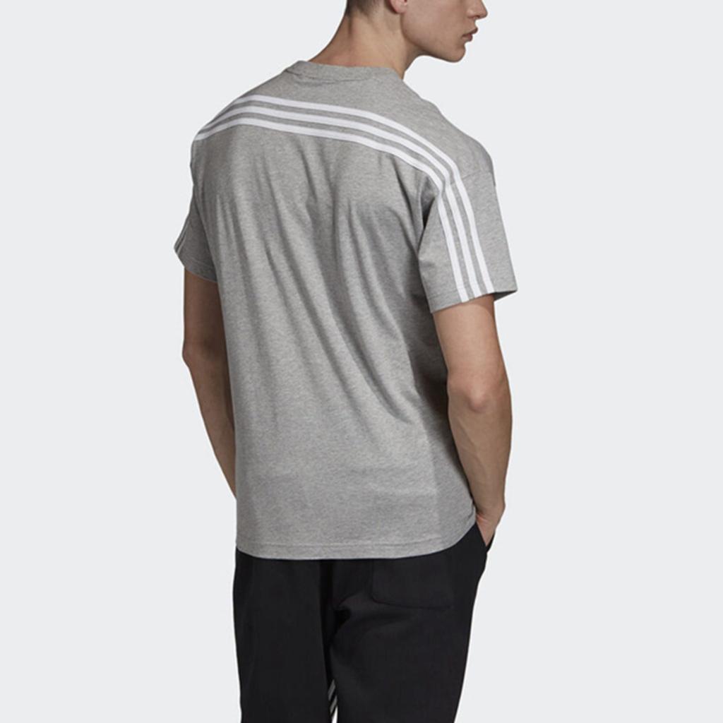Adidas T Shirts Men's Gray Crew Neck Moderate Straight Fit EB5275