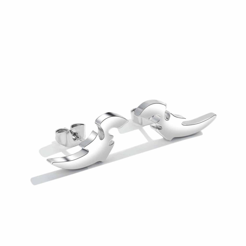 Crown Keel Stud Earrings Trend Hip Hop Personality Gun Fire Angel Series Earrings Men And Women