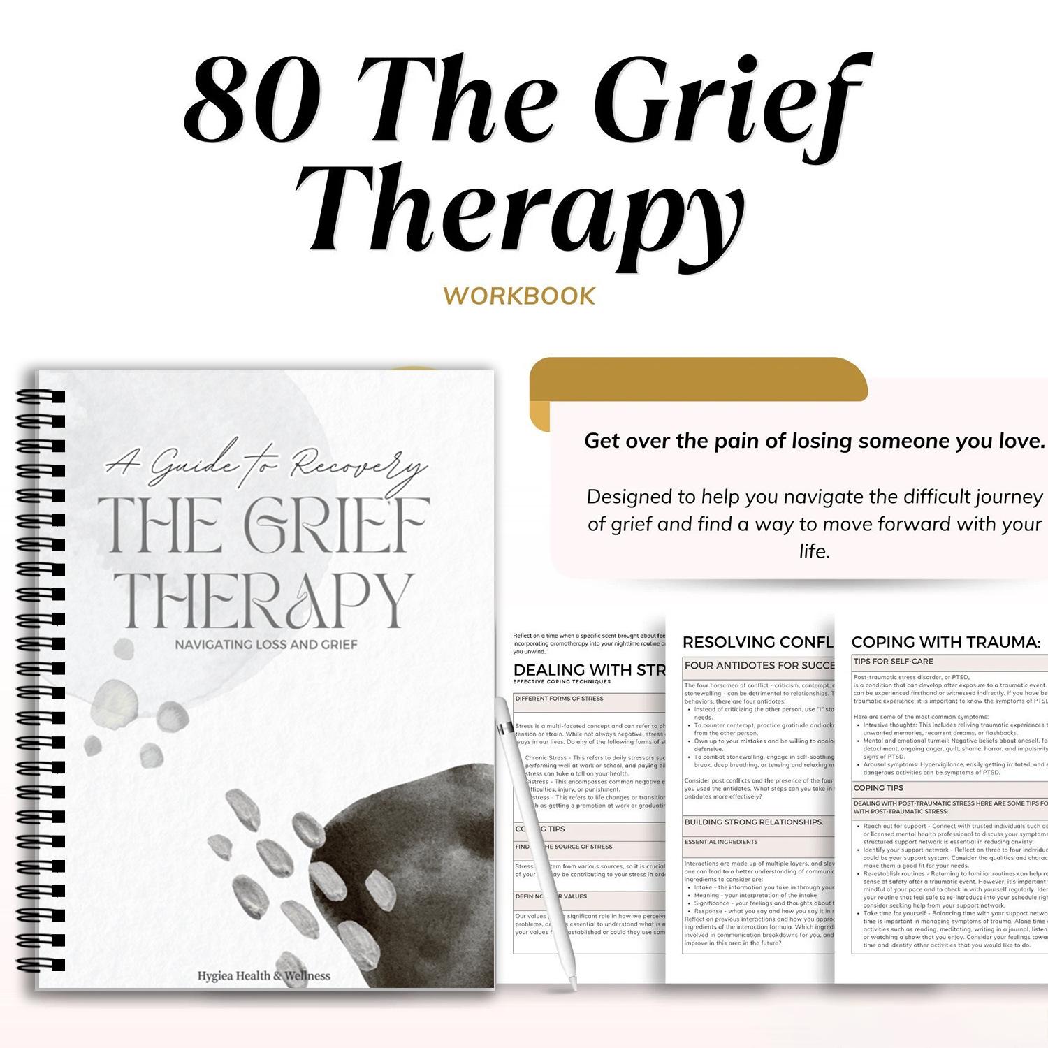 Grief Therapy Notebook: Coil-bound Emotional Management Journal Other