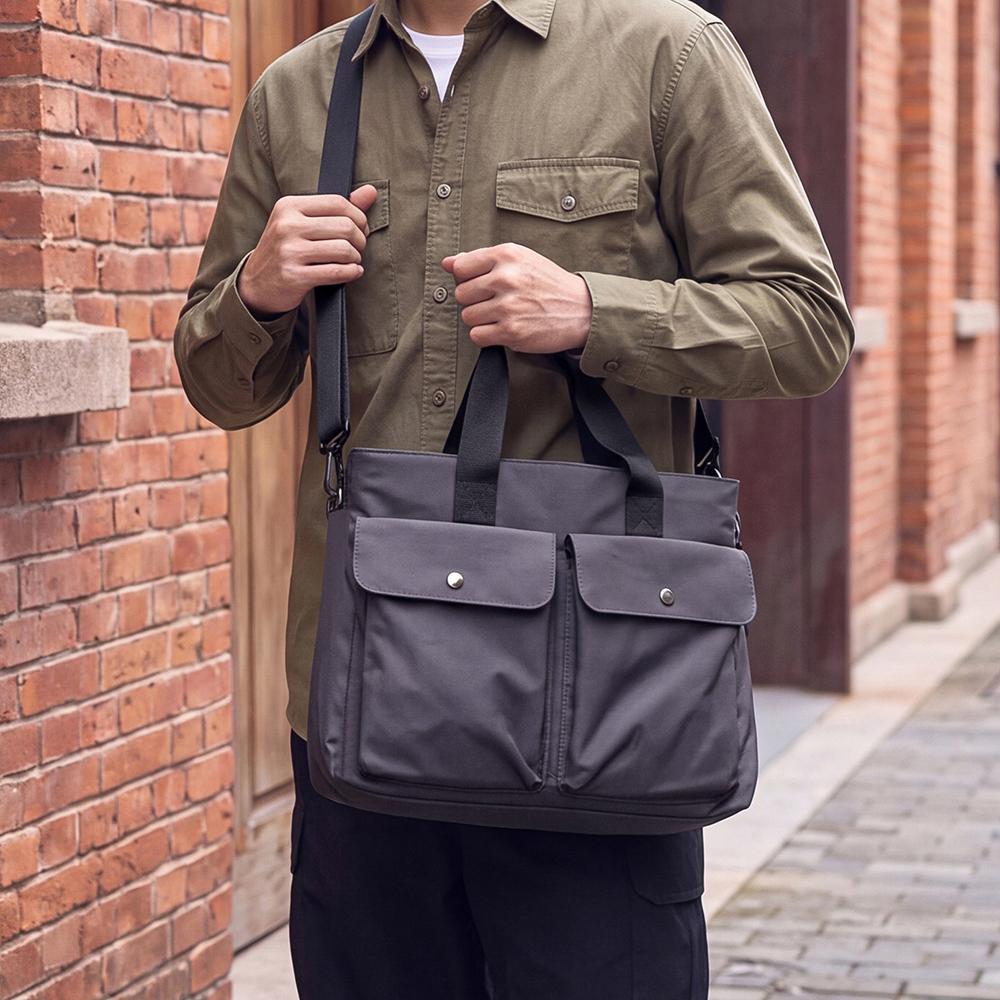 Large Capacity Tote Bag Fashionable Simplistic Single Shoulder Commuter Bag Casual Travel Nylon Men's Crossbody Bag