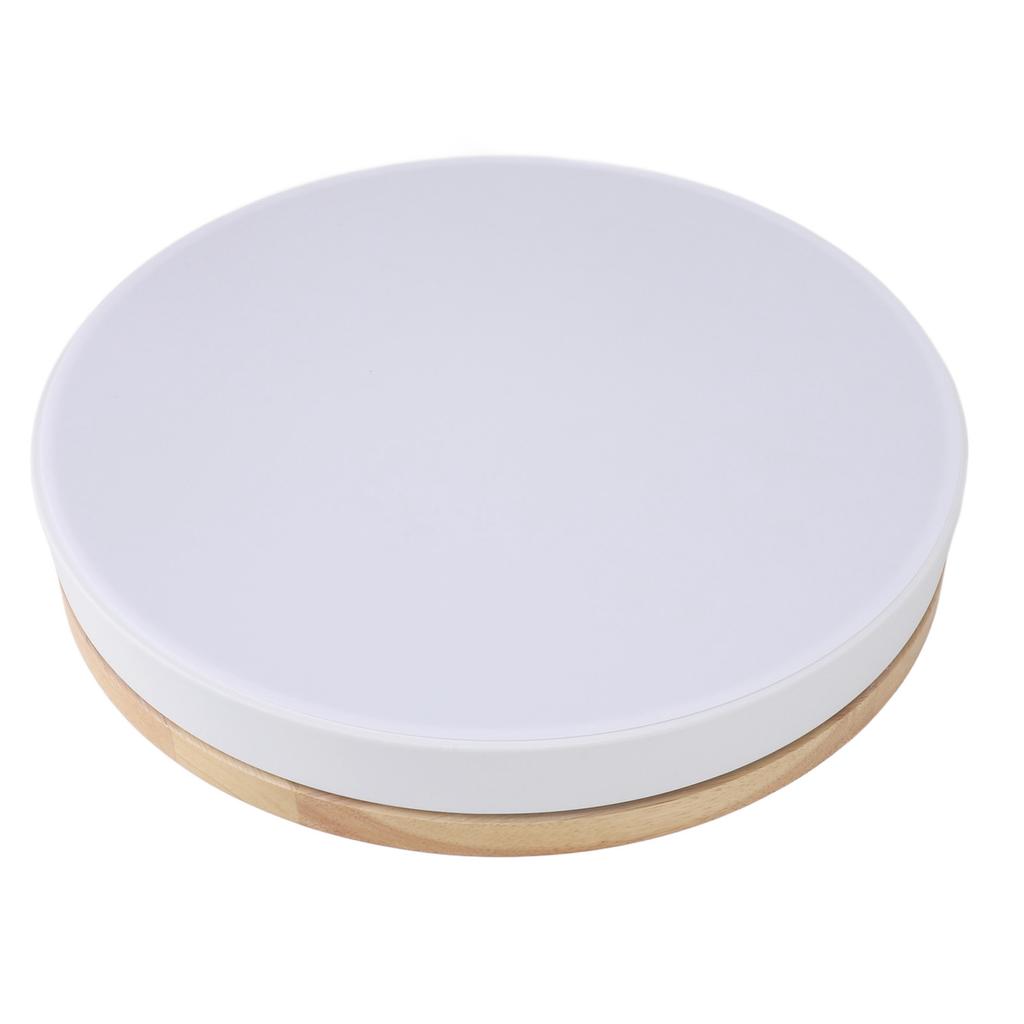 LED Flush Mount Ceiling Light Wooden Stepless Dimmable Round Modern Ceiling Light Fixture with APP a