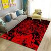 3D Volcano Lava Magma Area Rug Large,Carpet Rug for Living Room Bedroom Sofa Doormat Decoration,Kid Game Play Non-slip Floor Mat