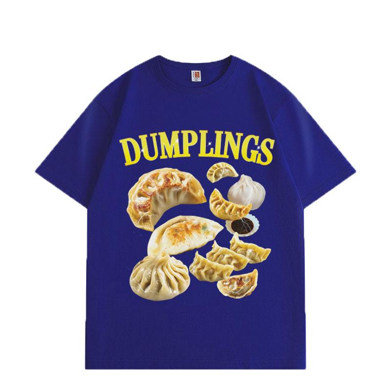 Dumpling Food Funny Crab Rangoon Meme Tshirt High Quality Fashion Short Sleeve Tshirts Men Women Loose Cotton T Shirts S