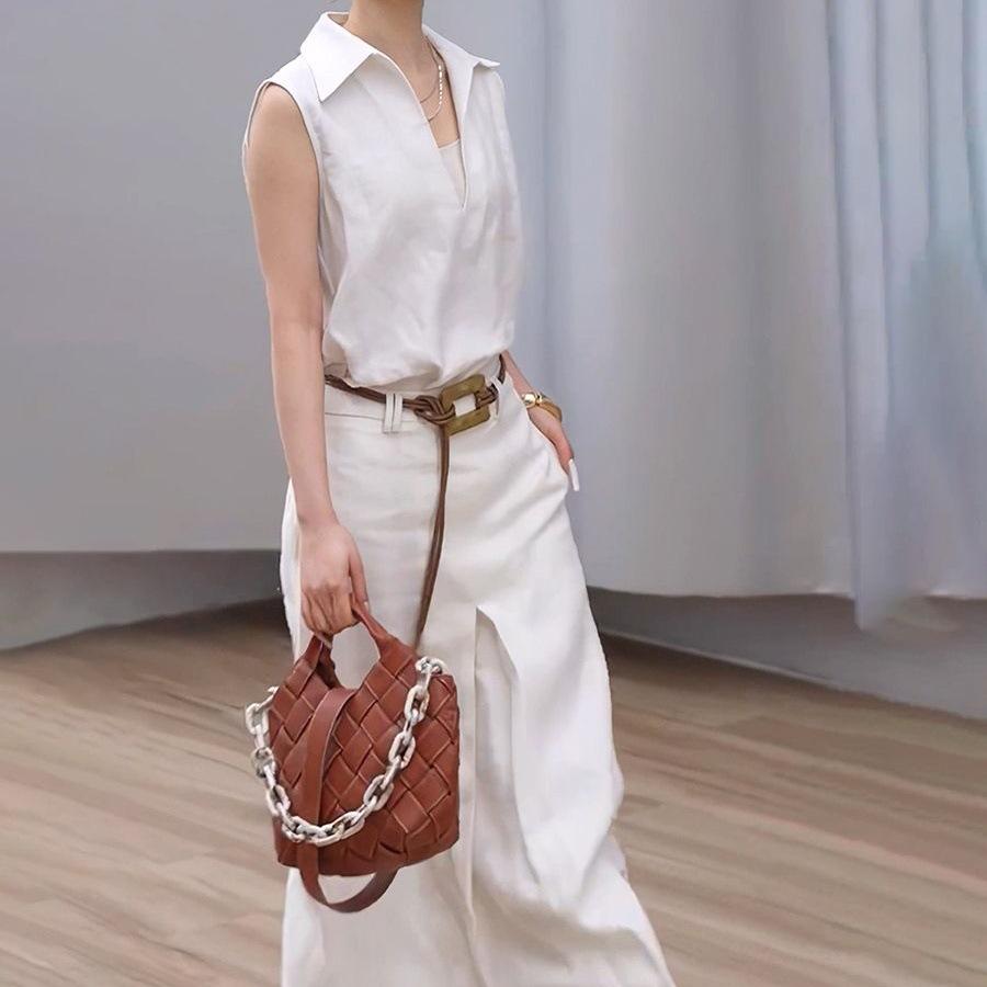 French white fashion vest suit skirt women s 2026 new sleeveless vest vest vest casual a-word skirt two-piece set S