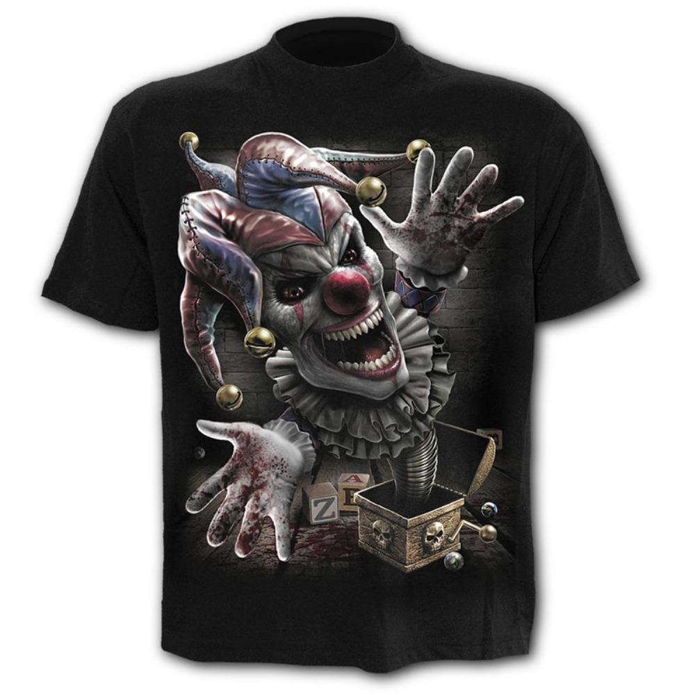 Scary Skull Men's T-Shirts Punk Style 3D Shirts New Funny O-Neck T-Shirt Summer Fashion Tops Boys Clothing Large Size Streetwear
