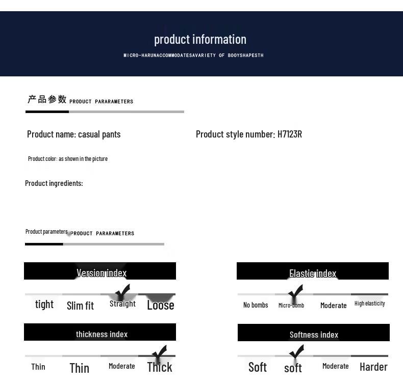 Yiliteng Men's Bamboo Fiber Straight Leg Business Casual Pants