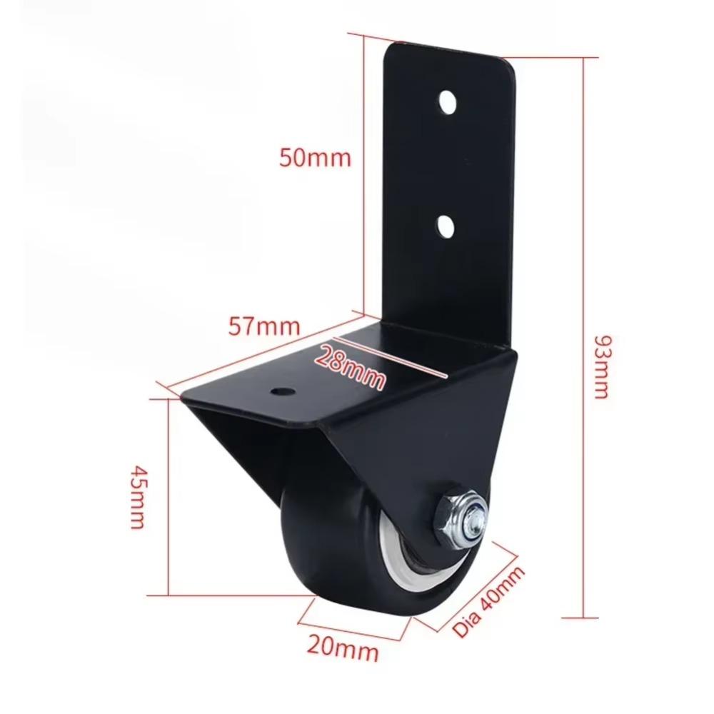 L Shape Plate Furniture Caster Silent Load-Bearing Caster Portable Hardware Caster Office