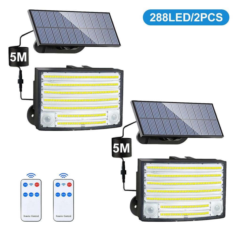 New 288/318/106LED Solar Light Outdoor Super Bright Solar Powered Light Motion Sensor Led Security Wall Light Waterproof Garage