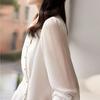 2025 New Autumn and Winter Women's Long-sleeved Shirt Solid Color Fashion Simple Casual Versatile