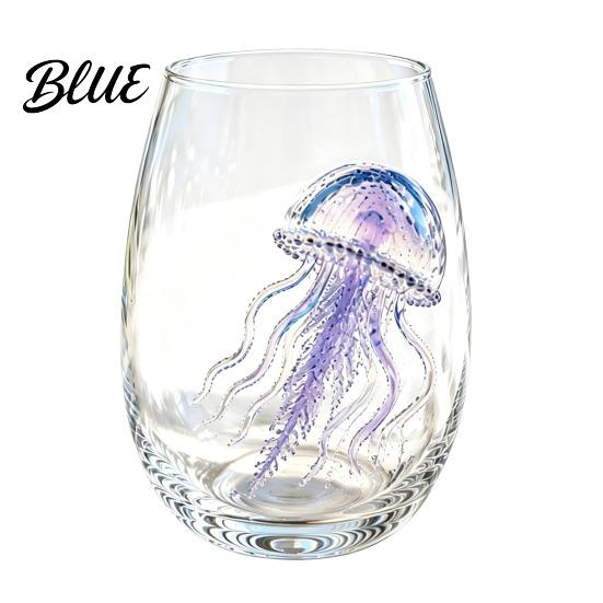Küstenstil Cocktail Wal Delfin Becher Stiellos 350ml Glas Oktopus Weinglas Schildkröte Nautisch Wohnkultur Meeresbewohner Trinken