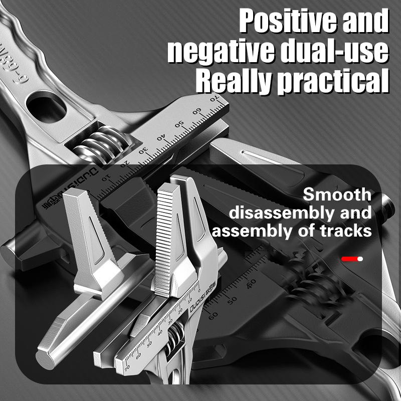 Nastavitelný klíč Multifunkční Dvojí použití/Čtyři použití Velký otevřený klíč Domácí Otevřený Koupelnová trubka Nastavitelný klíč