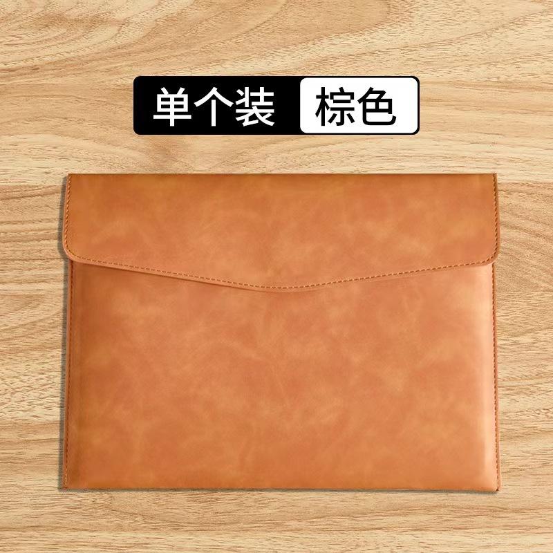 Large Capacity Thickened Waterproof Vintage Faux Leather A4 Document Storage Business Briefcase