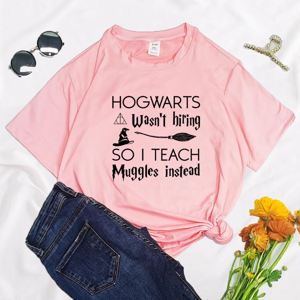 Halloween Womens Short Sleeved Tshirt Suitable for Womens Casual Fashion Witch Hat Printed Fun Tshirt