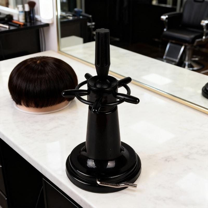 Toolless Installation Suction Cup Wig Stand Base ABS Universal for Hairdresser Practice Braiding Styling