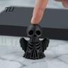 3D Printed Skull Sculpture Cthulhu Statue, Gothic Hollow Skeleton Decor, Matte Black Dark Theme Home Decor Horror Figurine for Bedroom Office