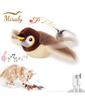 Jouets interactifs pour chats Jouet rechargeable pour chat oiseau volant chantant oiseau battant(pas de vol) Peut ajouter un jouet en peluche activé au toucher à l'herbe à chat