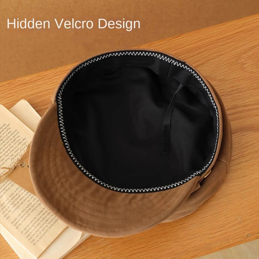 Autumn Winter Newsboy Caps Short Brim Octagonal Hat British Style Flat Top Naval Hat For Women