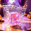 Stress Relief Toy for Halloween Christmas, Anxiety Reduction Ice Cube Squeeze Relieving Toy, Slow Rising Clear Sensory Holiday Gift Rebound